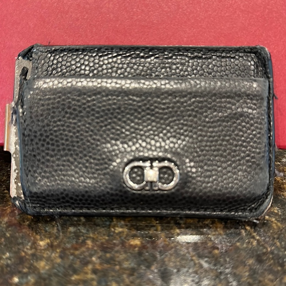 Ferragamo Card holder money clip black